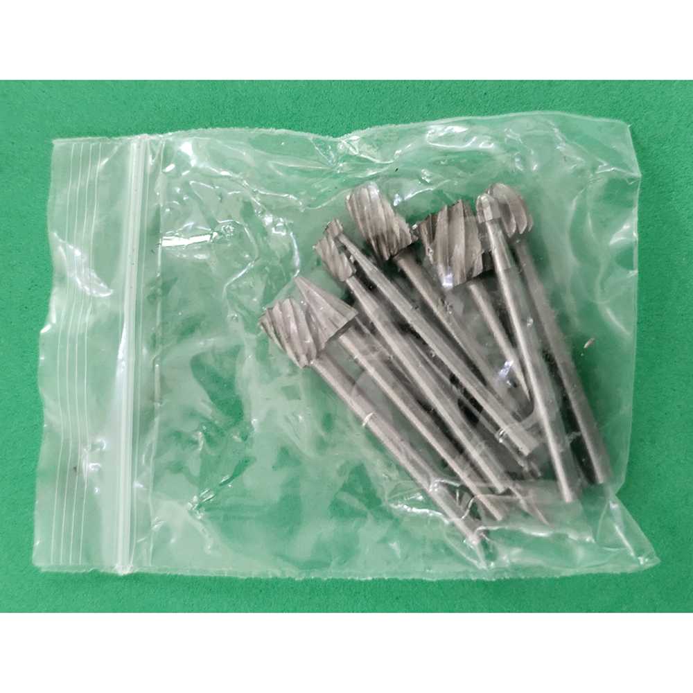 Taffware Mata Bor Tungsten Carbide Cone Spiral Bits 10 PCS - GJ0106