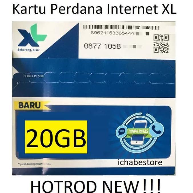 Best Seller XL Kartu Perdana Internet 20GB HotRod Xtra NEW Murah