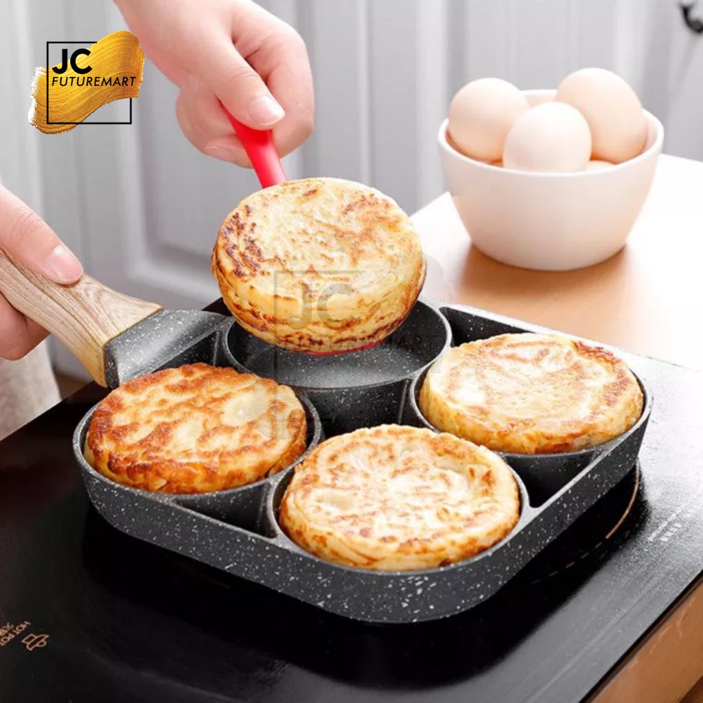 PANCI PENGGORENGAN TELUR - PANCAKE 4 LUBANG | NON STICK EGG FRYING PAN