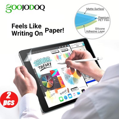 Goojodoq 2 buah Paper Like Screen Protector For Ipad Matte Film