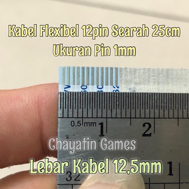 Kabel Flexibel 12 - 13 Pin Kasar Searah Panjang 25cm - Ukuran Pin 1mm