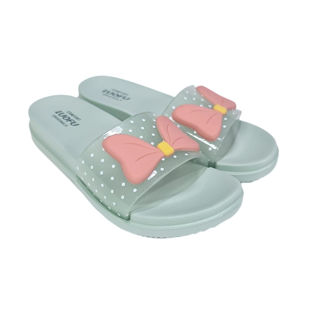 jelly sandal anak cewek luofu karet import sendal selop E7159TF-E118PT