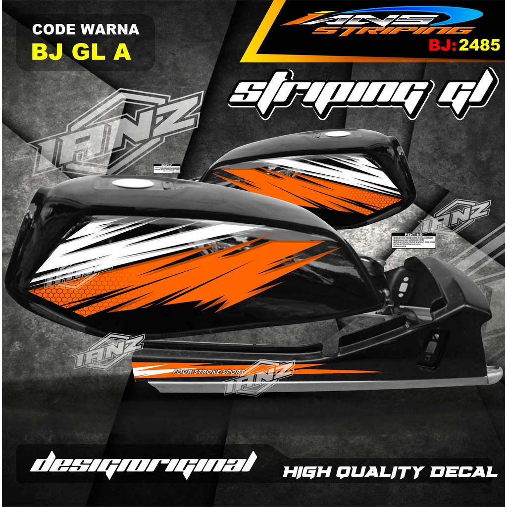 STRIPING STIKER VARIASI GL MAX / STIKER GL MAX / STRIPING GL PRO / STIKER MOTOR GL TERBARU / VARIASI STIKER GL 100