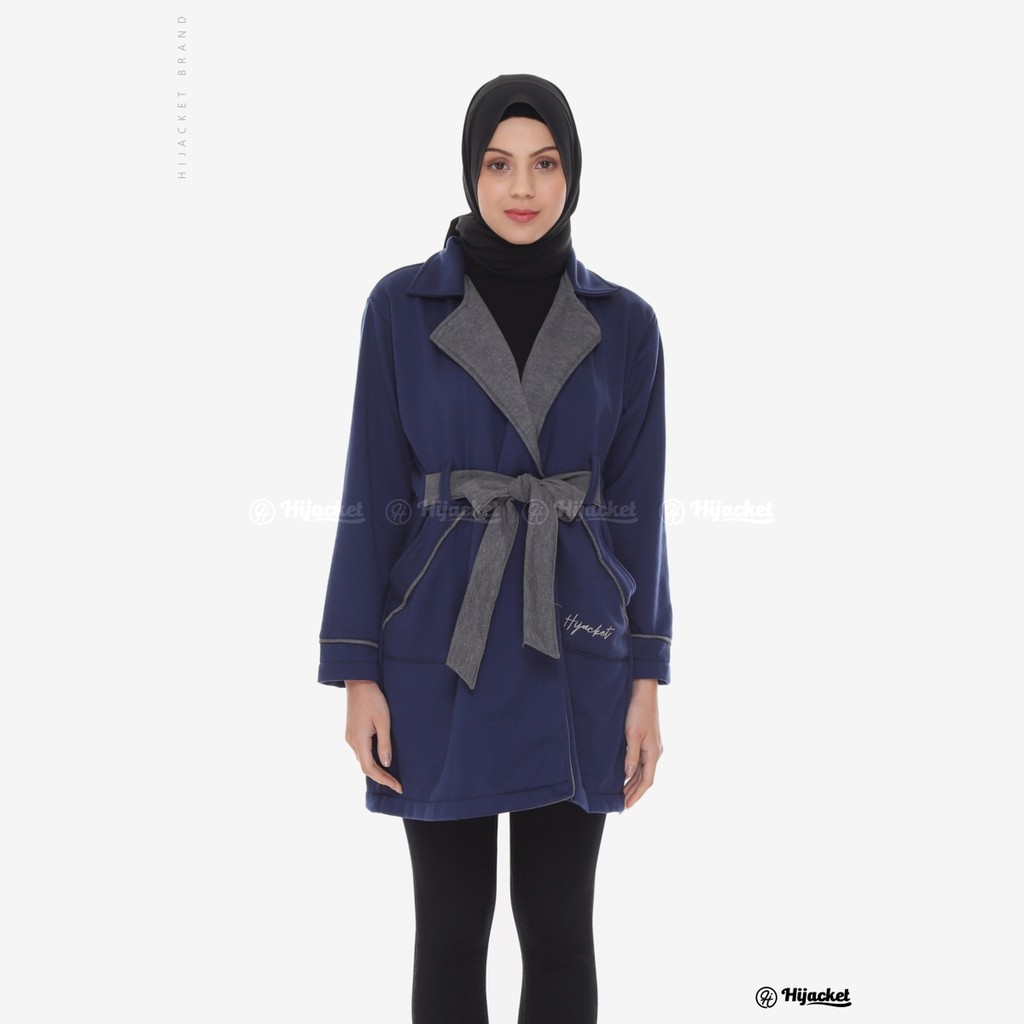 Hijacket Original Elnara Hijaket Jaket Jacket Wanita Muslimah Jaket Blazer Cewek Jumbo Murah Terbaru Jaket Hijaber-ROYAL BLUE