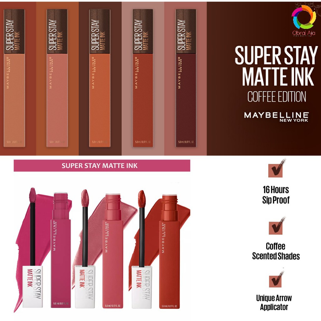 ⚫ FREE PRODUCT⚫ Maybelline Super Stay Matte Ink / Matte Ink Coffee Edition ORIGINAL