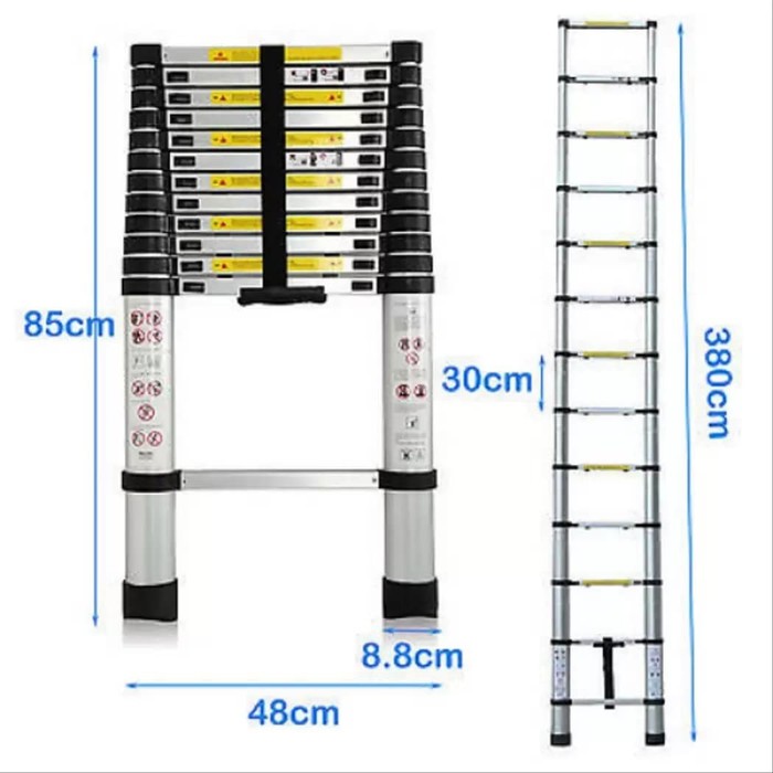 BLACKFOOT 3.8 METER Tangga Aluminium Teleskopik -Telescopic