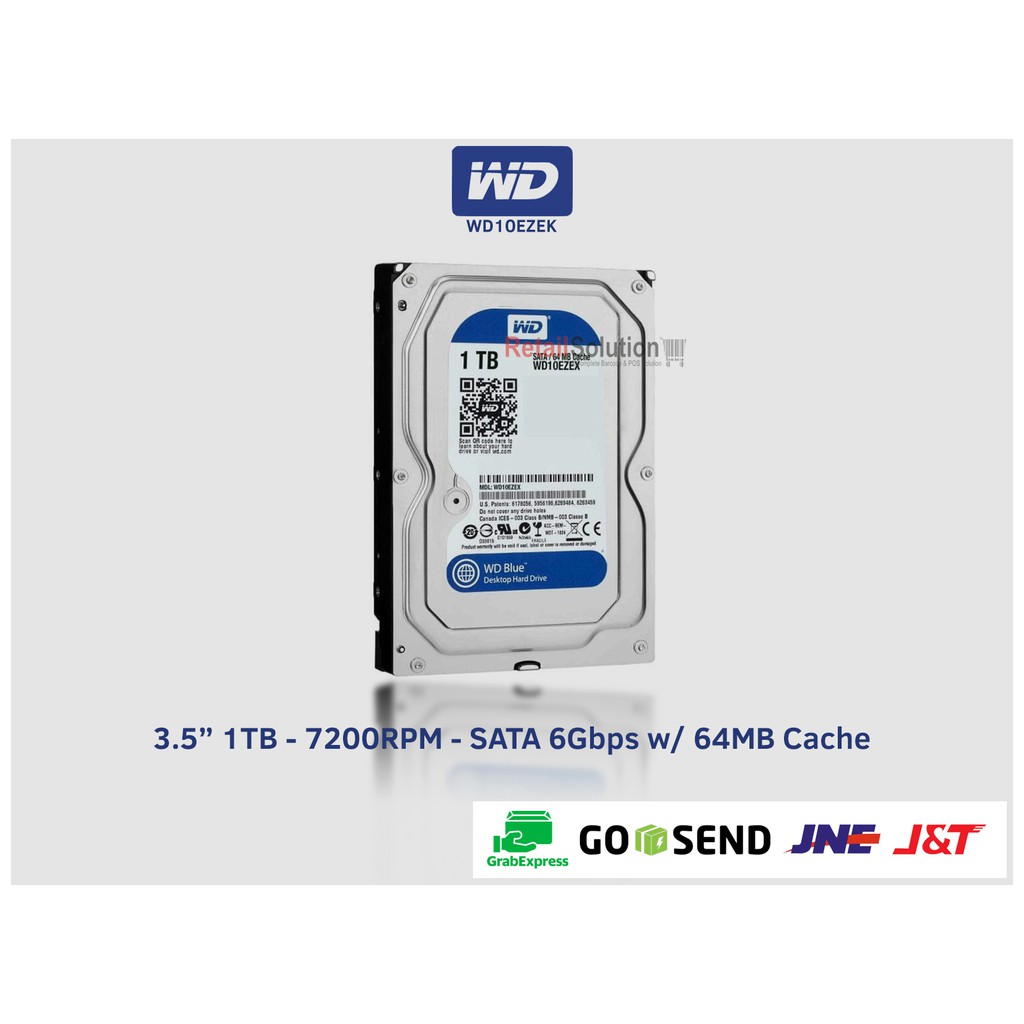 WD Blue 3,5&quot; 1TB SATA3 64MB Cache Internal Hard Disk