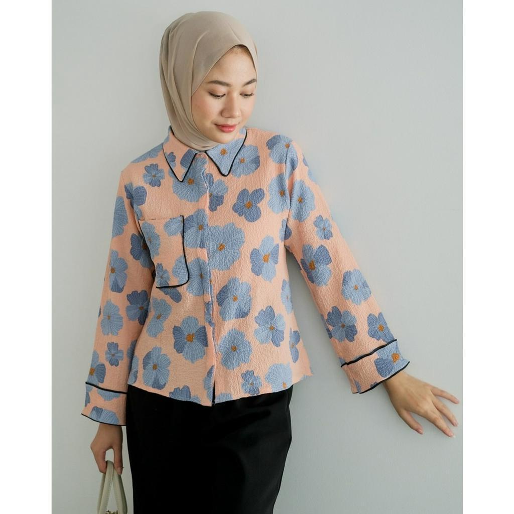 Myrubylicious CHLOROS SHIRT KODE LK2728 | SHIRT | KEMEJA WANITA | KEMEJA LENGAN PANJANG | KEMEJA MOTIF | KEMEJA BUNGA