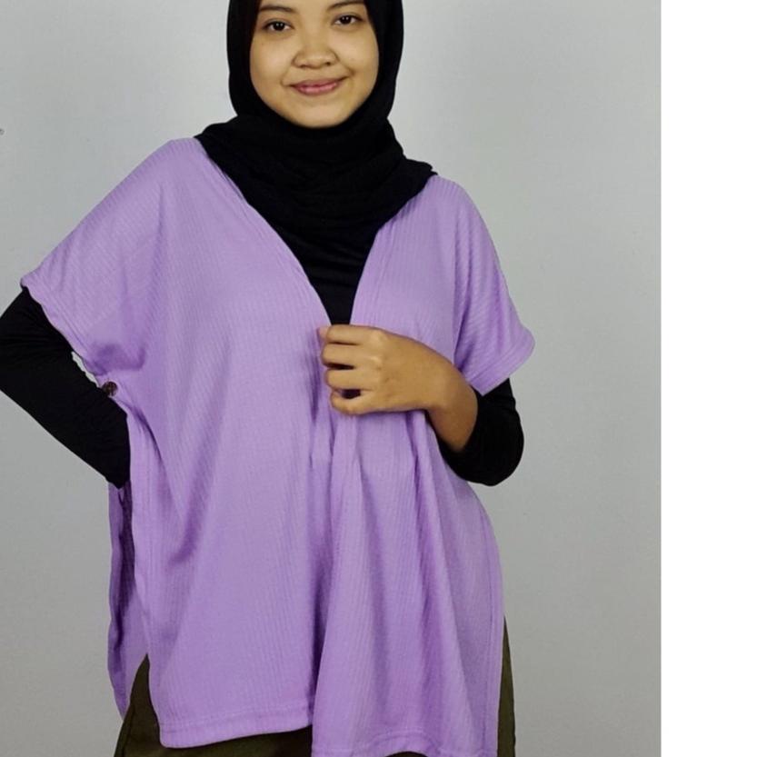 SS () CAMILLA BATWING OUTER/ OUTER RIB RAJUT TEBAL/CARDIGAN RIB RAJUT TEBAL