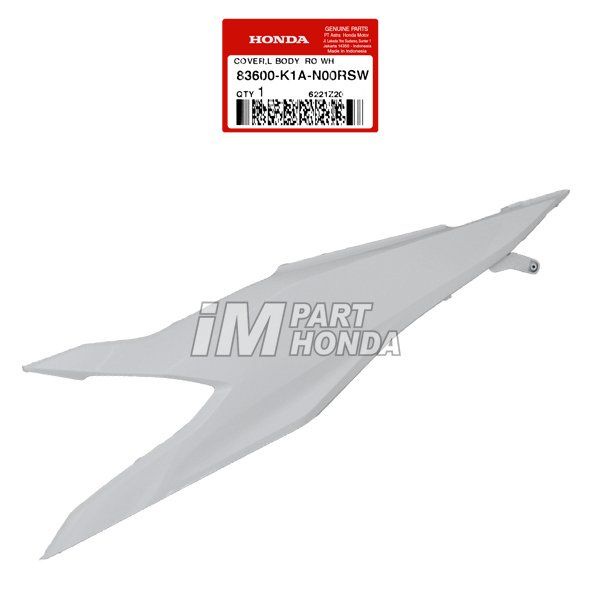 Cover Body Belakang Kiri Beat LED Eco K1A Putih 83600-K1A-N00RSW