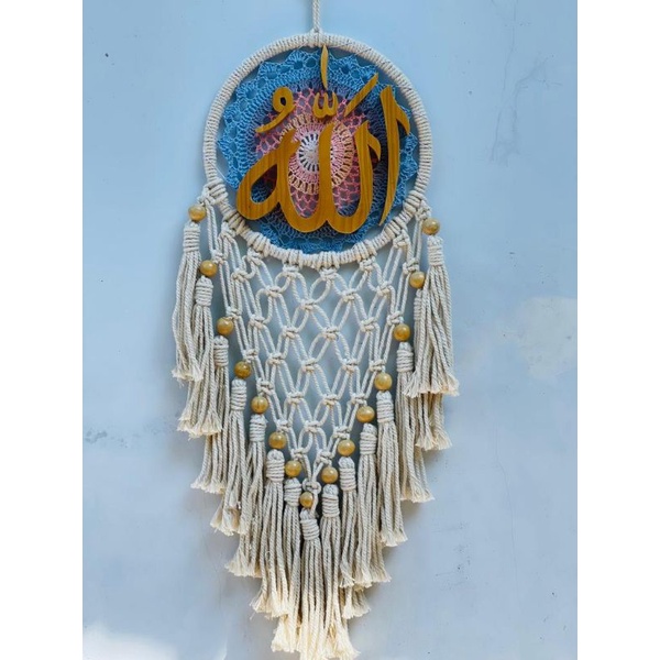 READY STOK) macrame dream catcher kaligrafi / macrame wall hanging (HD 139)