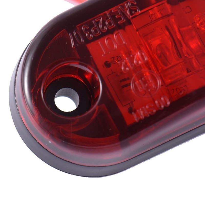 1 Pc Lampu Blinker Samping Led 24 / 12v Warna Amber Merah Putih Untuk Truk Trailer Caravan