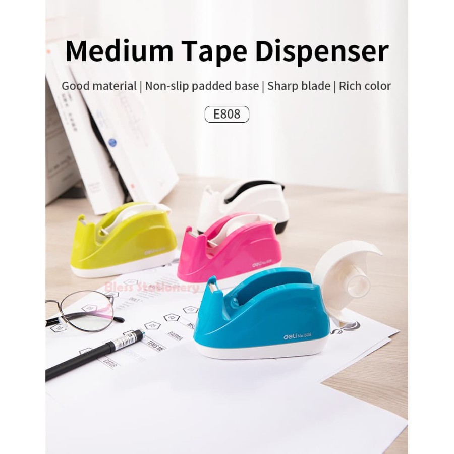 

Deli tempat selotip kecil tempat solatip tempat isolasi tempat perekat small tape dispenser - E808