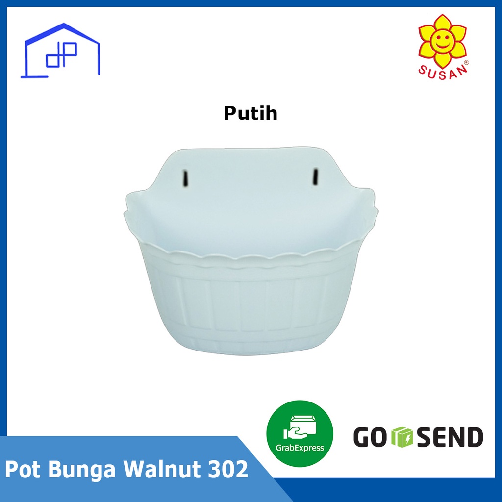 Pot Bunga Dinding - Pot Bunga Tempel - Pot Bunga 22cm - Pot Bunga Dinding Walnut 302 Gold