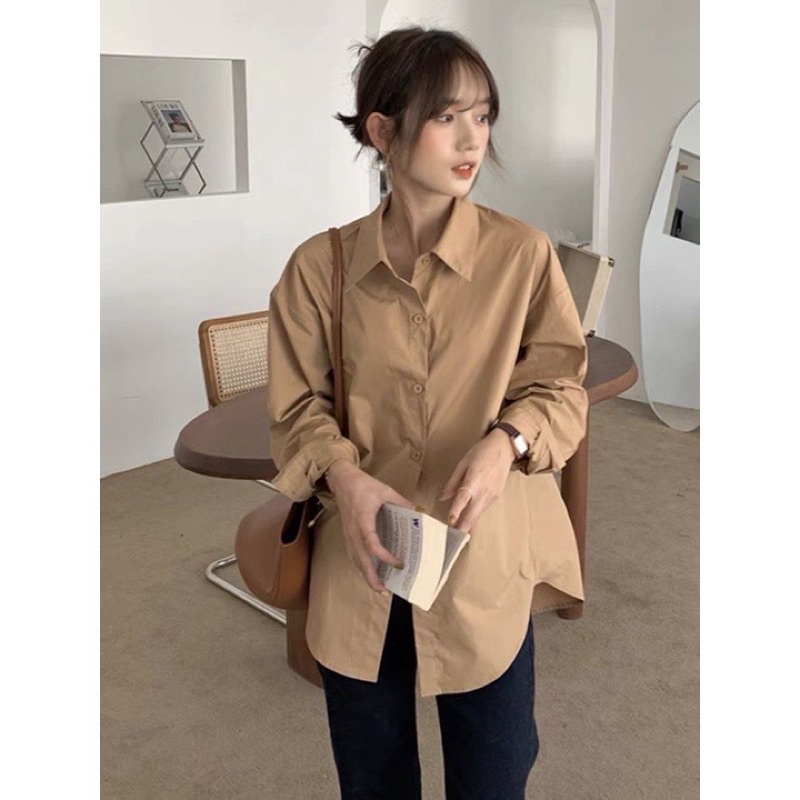 kemeja korea/kemeja oversize/kemeja wanita/baju wanita fashion