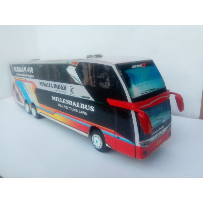 miniatur bus Rosalia Indah double decker