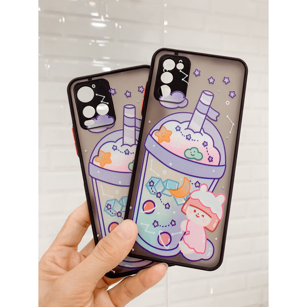 Skin Feel Case Camera Protection Case Brand Boba Lilac Ungu FM13 FM14 FM15 for Oppo A52 A72 A92 A54 A74 Real me 6 Narzo 7 20 Pro