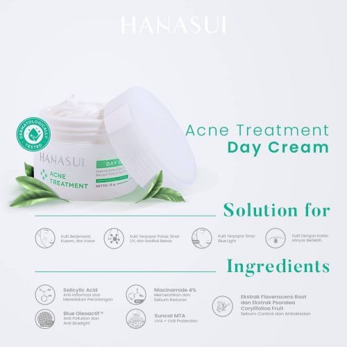Hanasui Acne Treatment Day Cream / Cream Siang / Hanasui