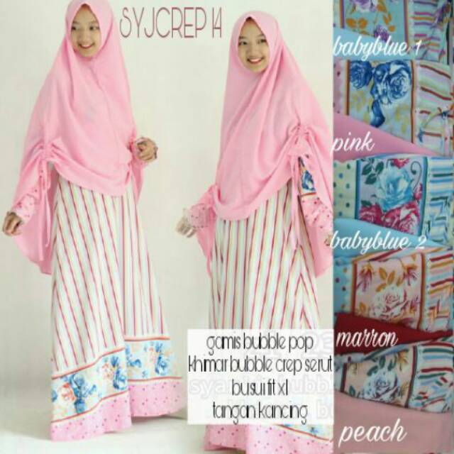 SALE MURAH...Gamis syari printing lyra virna