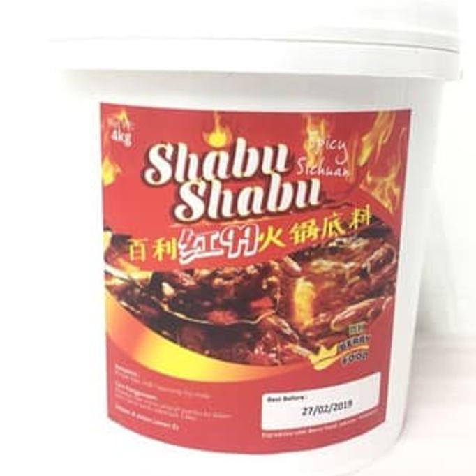 

Dijual Bumbu Huoguo Berryfood/Shabu-Shabu Instan /Kuah Mala Sichuan Hotpot4Kg Terlaris