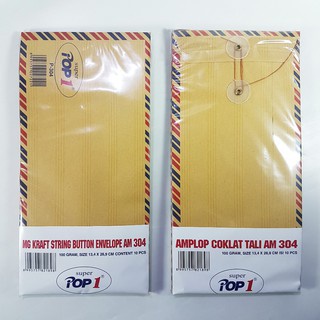 

AMPLOP COKLAT KRAFT AM+TALI POP 1 - 304 ISI 10 LEMBAR