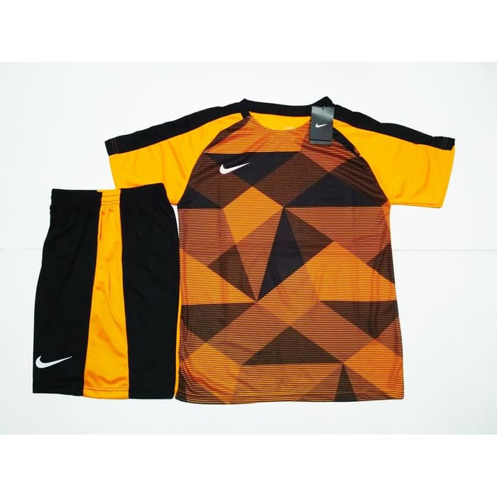 Olahraga Setelan Jersey Bola / Futsal (Cocok Untuk Kaos Tim) NK136 ORANGE BLACK