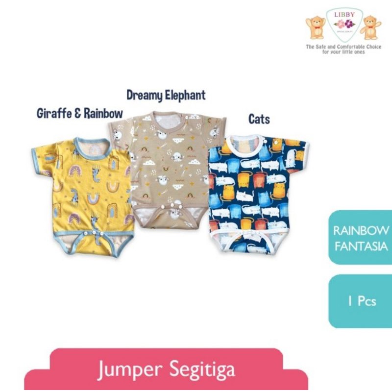 Libby Jumper Segitiga Motif Rainbow Fantasia/Baju Bayi Anak Libby