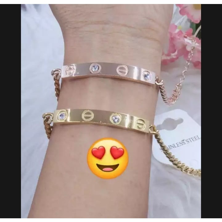 Gelang Rantai/Gelang bangle bangkok Wanita/GELANG SERUT WANITA Anti Luntur Fashion Aksesoris Wanita Gelang Tangan Lapis Emas 24K Anti Karat