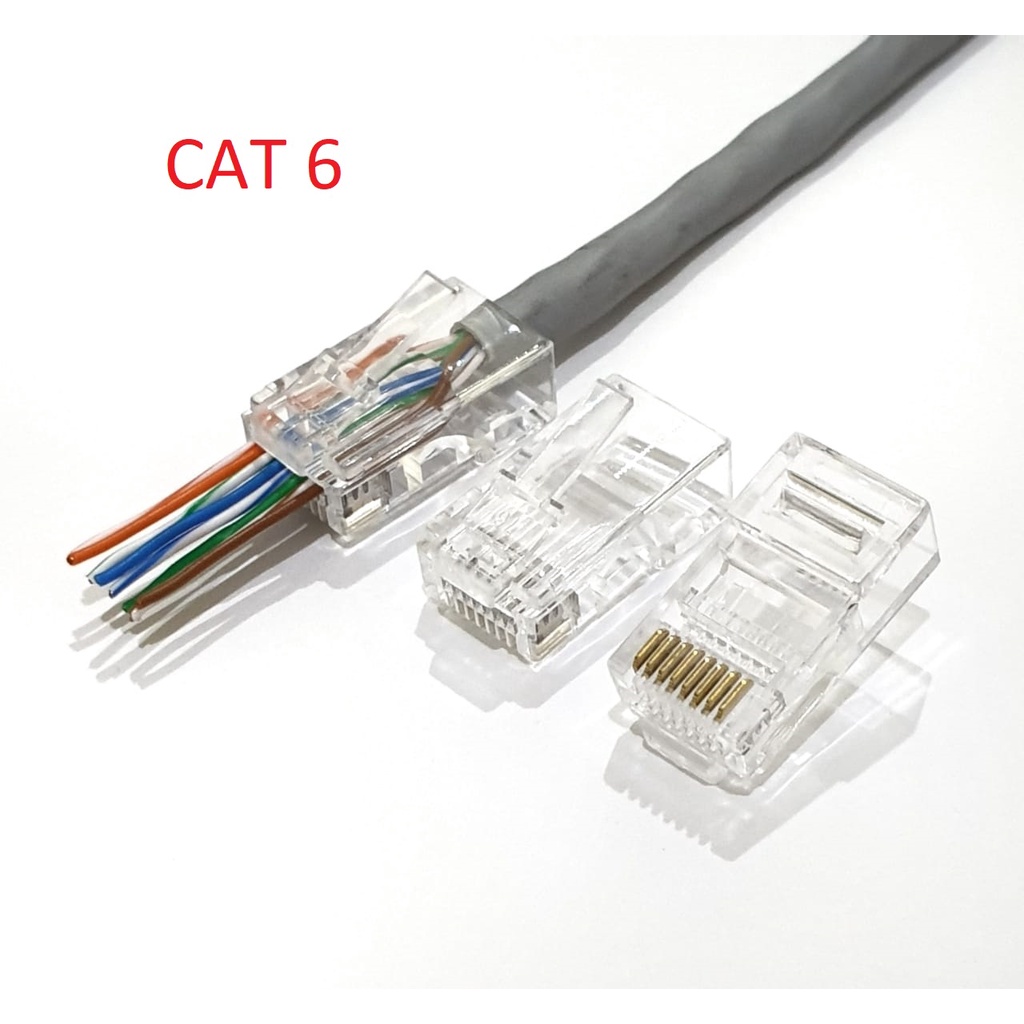 Konektor RJ45 Cat6 Easy Crimp Anti gagal Connector UTP