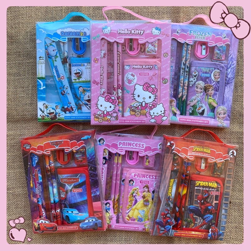

set alat tulis stationary 6in1 karakter disney (new)