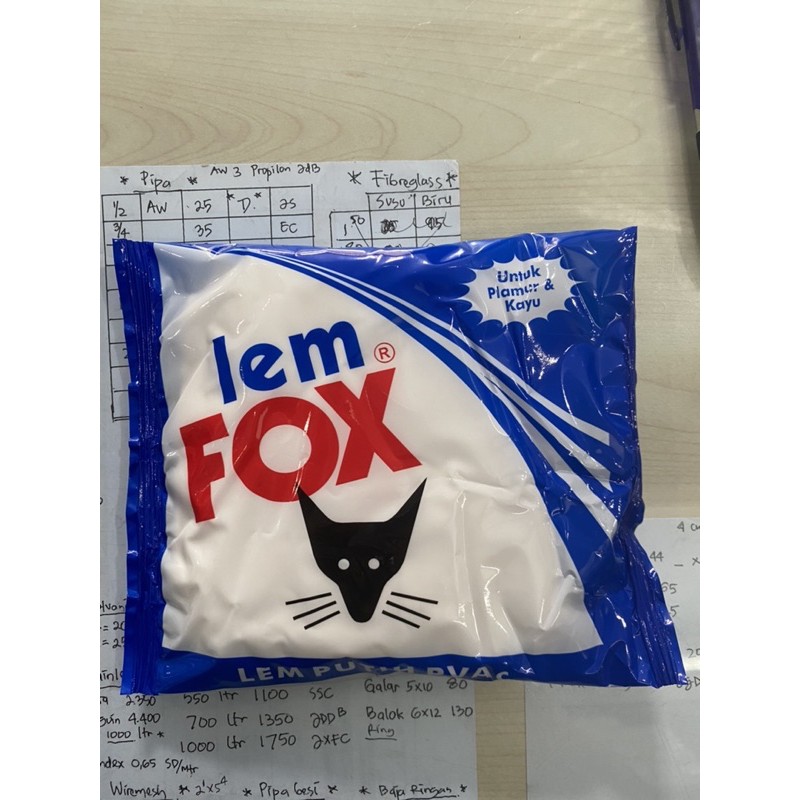 

lem fox putih/ lem slime
