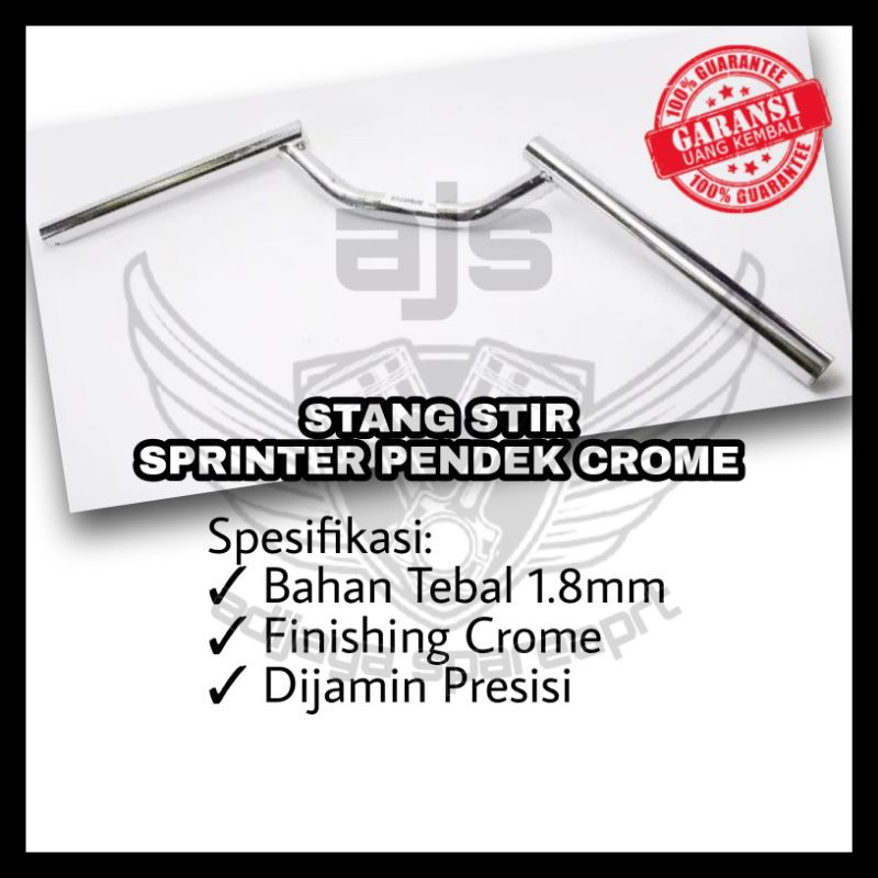 Stang Setang Stir Setir Fatbar Sprinter Pendek Beat Street Vixion Megapro Cb150r Tebal Murah