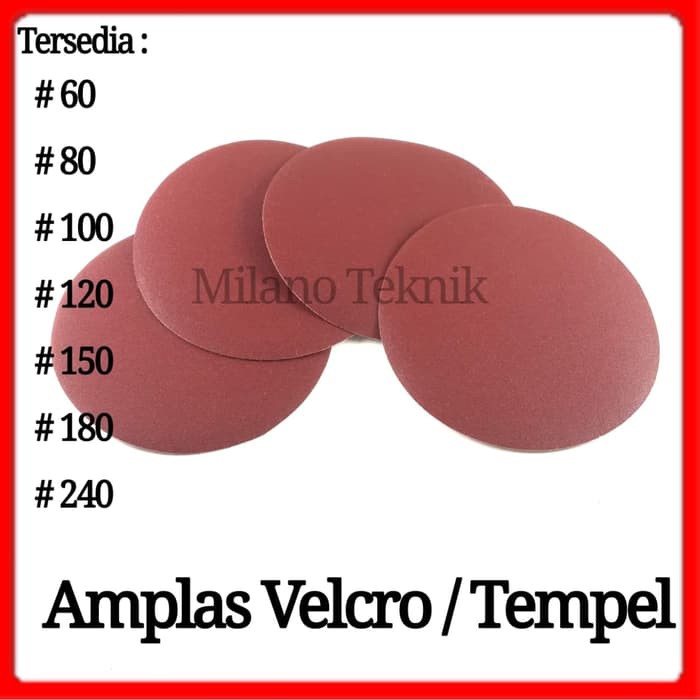 Amplas Velcro 4 inch Amplas Tempel / Bulat ( isi 10 pcs )