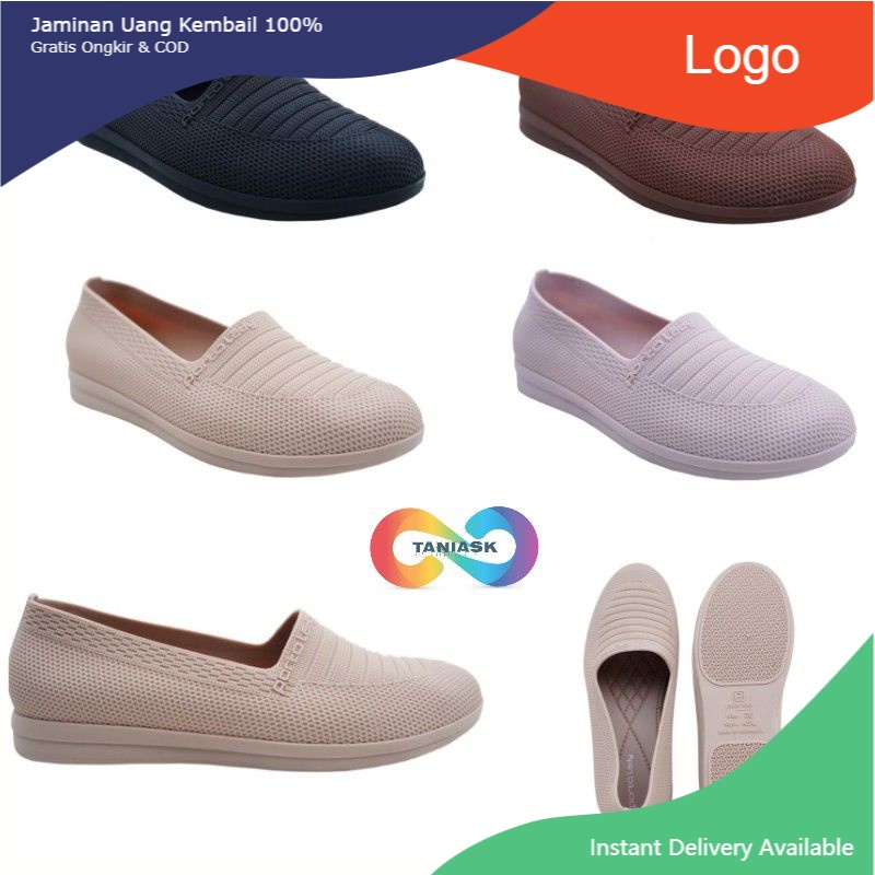 PROMO!!! Porto Lady KSM - Sepatu Jelly Slip On Karet Terbaru Anti Air Lentur &amp; Elastis