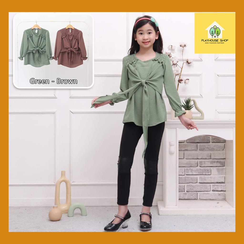 Atasan Blus Kemeja Anak Perempuan Blouse Fashion Kids umur 5-15 tahun