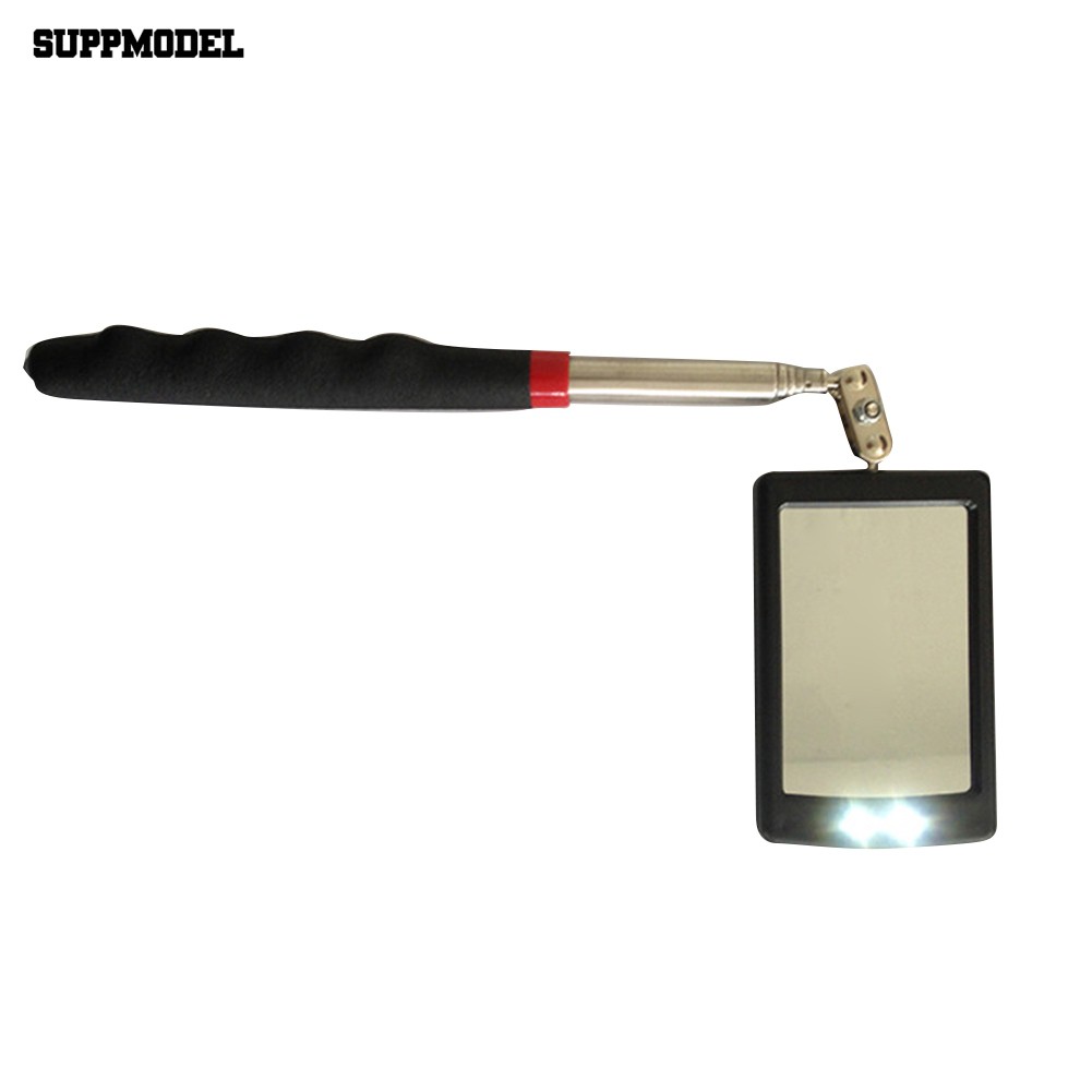 Car Auto Bottom Repair Angle Adjustable Telescopic Inspection Mirror LED Light