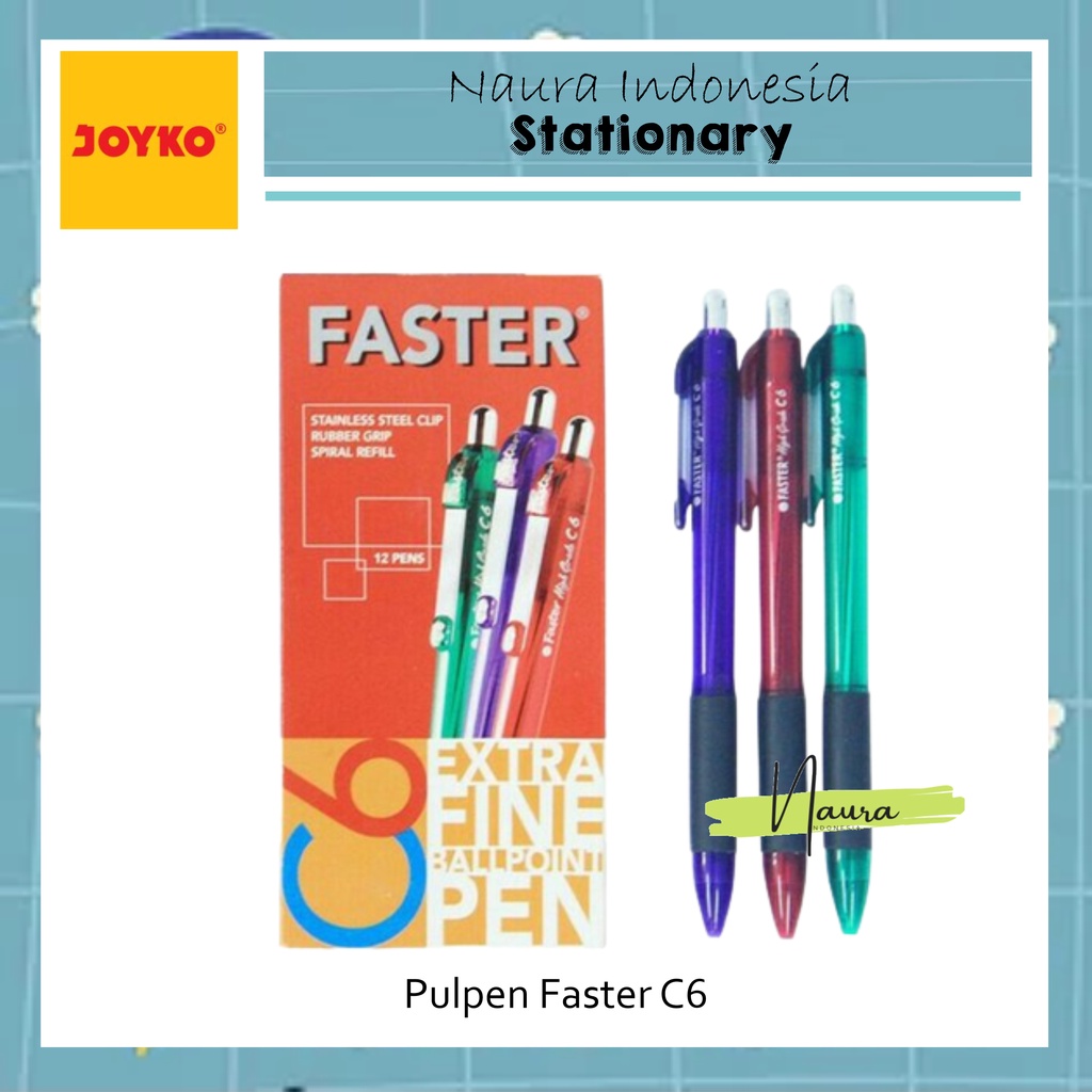 

[1 PACK] Pulpen Faster C6 | Pulpen Faster (12 pcs)