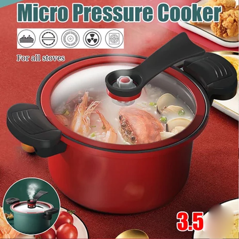 Panci Presto Teflon Pressure Cooker Totipotent Micro Pressure Cooker Panci Presto Melunakan Daging Empuk Anti Lengket Panci Presto Micro