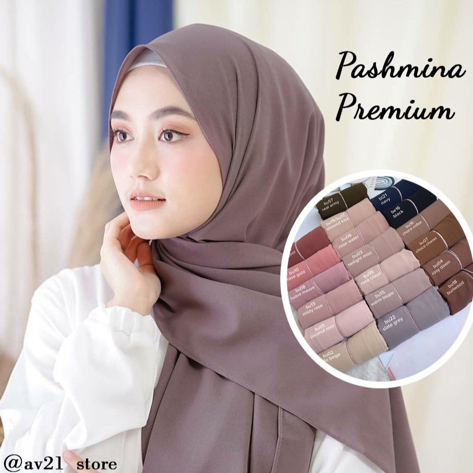 AV - PASHMINA CERUTY BABYDOLL PREMIUM SYARI MUSLIMAH MATERIAL LEMBUT