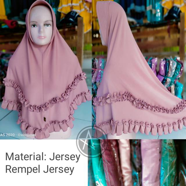 Khimar Hijab instant Double Rempel