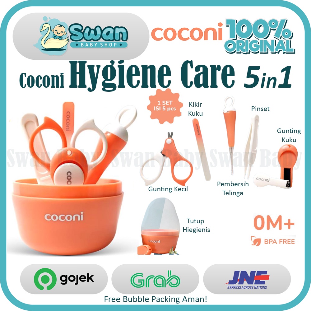 Coconi Baby Hygiene Care Kit 5in1 / Gunting Kuku Bayi Set