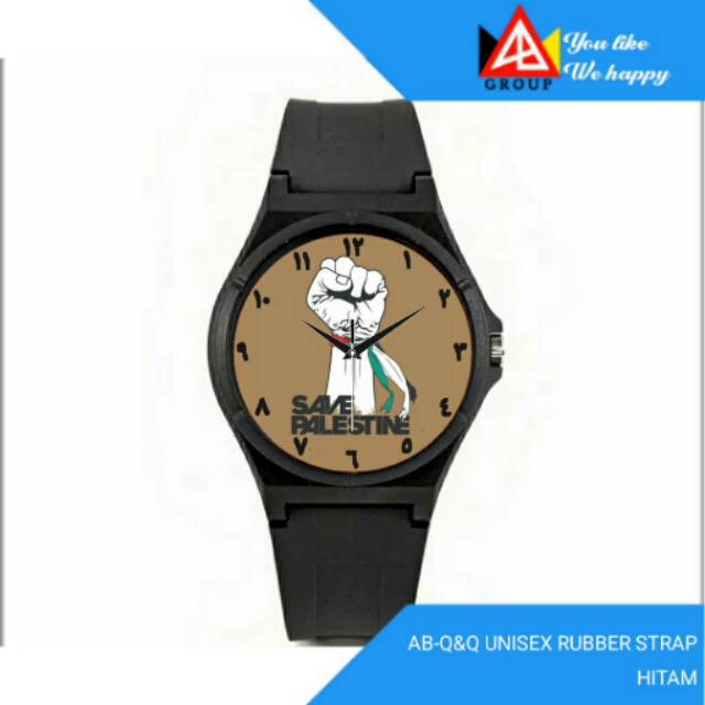 AB | Jam Tangan Custom Desain Save Palestina | Bisa Request Desain