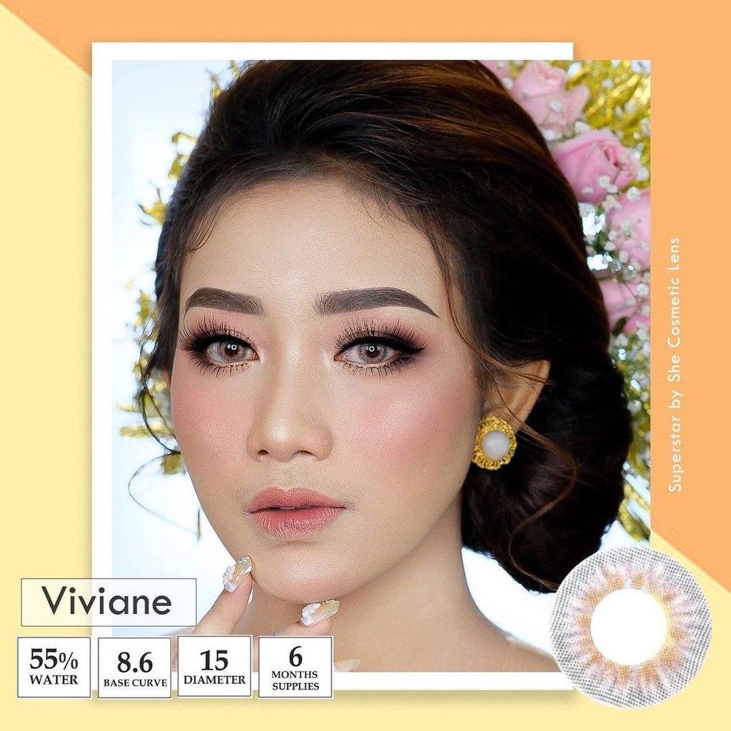 [PILIH LOKAL] Superstar Viviane softlens warna bulanan