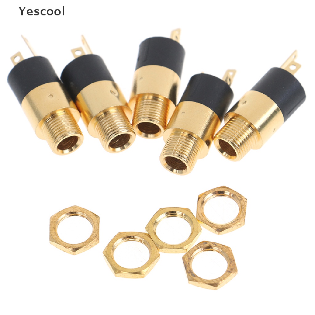 Yescool 5Pcs Gold PJ392 3.5mm Stereo Female Audio Headphone Connector Jack Socket Plug .