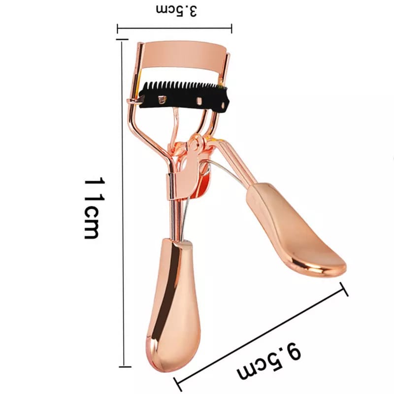 (DENGAN SISIR) Penjepit Bulu Mata ROSEGOLD Sisir Eyelash Curler Alat Kecantikan Pelentik Bulu Mata PREMIUM F677