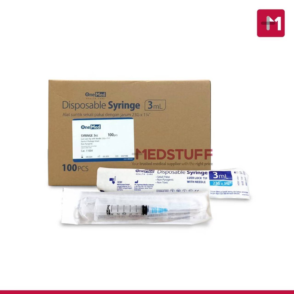Syringe Onemed 3cc Jarum Suntik 3cc Spuit 3cc Onemed