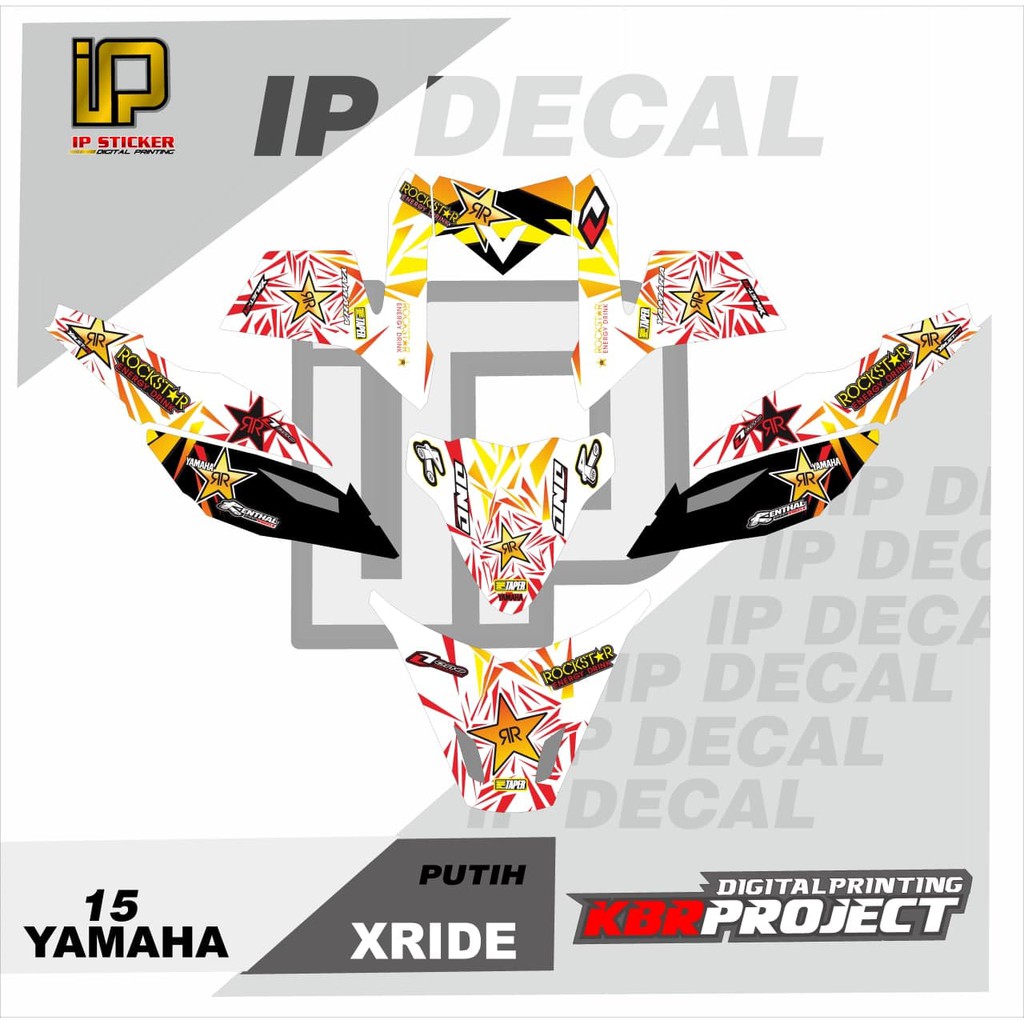 DECAL X-RIDE STICKER VARIASI MOTIF GRAFIS DECAL MOTOR YAMAHA X-RIDE 15 CUSTOM BEBAS BISA