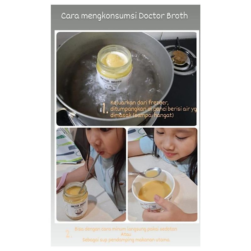 Premium chicken BENING bone broth (clear bonbroth ) DoctorBrothSurabaya