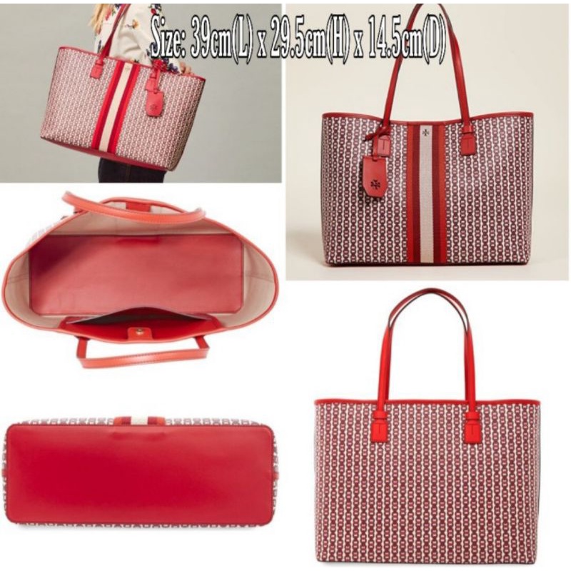 Tory Burch Gemini Link Canvas Tote Bag