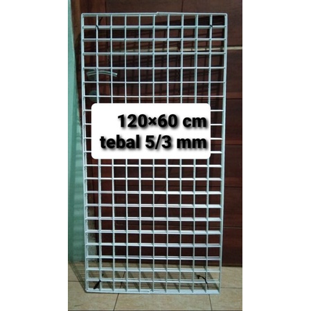 Ram Kawat Besi Tebal 120 x 60 cm Display Gantungan Aksesoris Rak Konter Hp